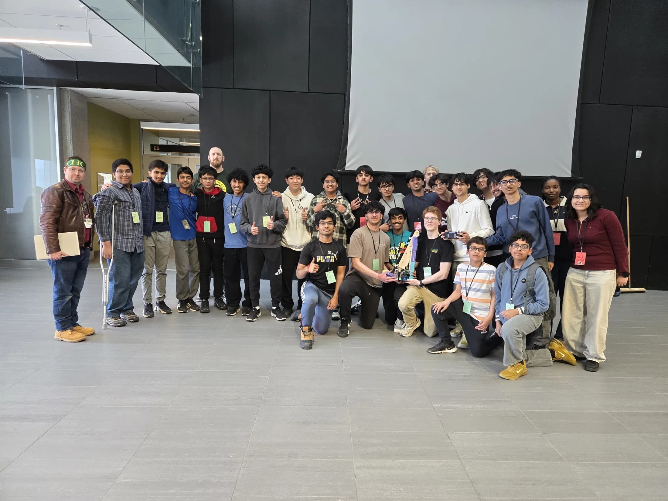Cameron Robotics members posing together after MechMania 2026